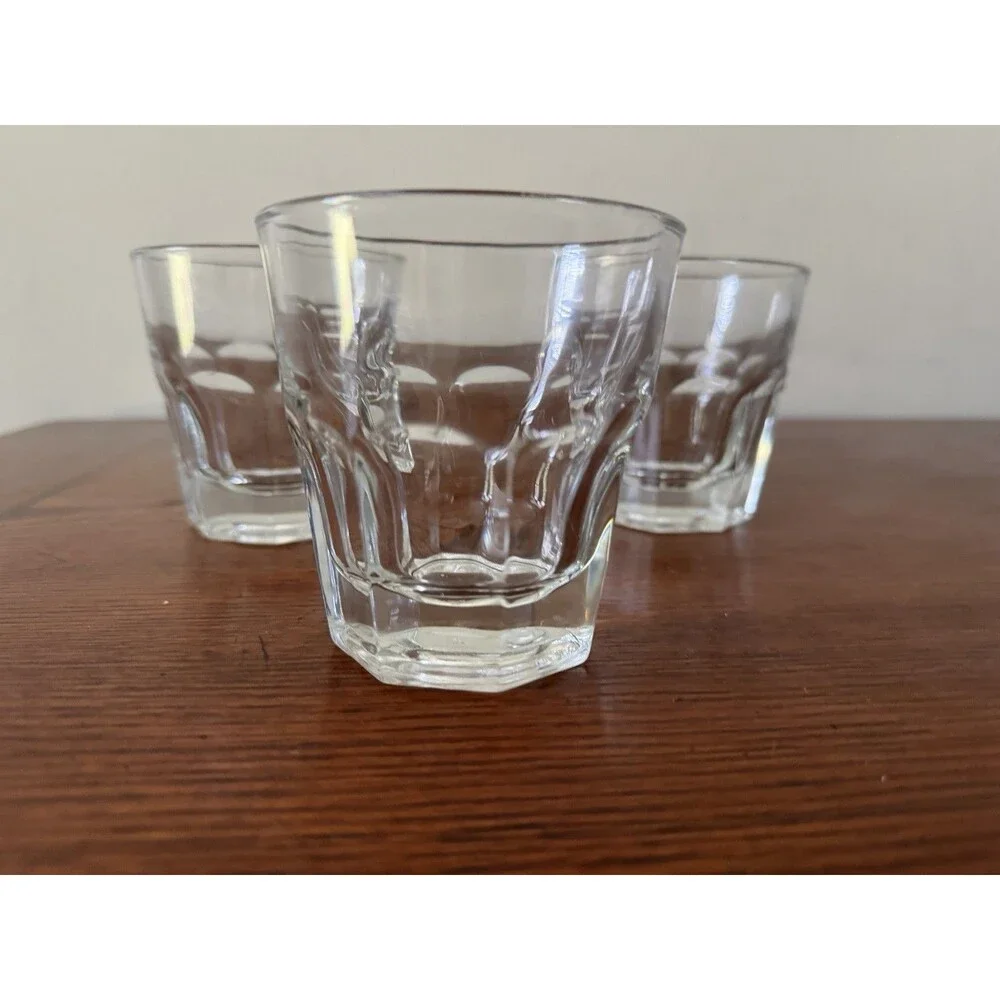 Set of 3 Libbey Duratuff Gibraltar Glasses 8oz #35  Made in USA.